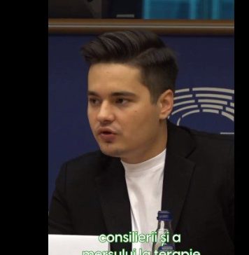 La propunerea europarlamentarului Nicu Ștefănuță, Selly a vorbit, în Parlamentul European, despre sănătatea mintală a tinerilor