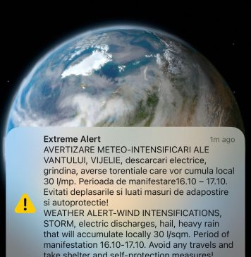 Mesaj RO-ALERT pentru București: se anunță fuglere, grindină și averse torențiale