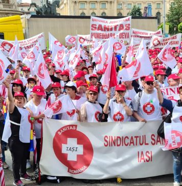 Un nou miting al angajaţilor din Sănătate organizat de Federaţia „Solidaritatea Sanitară” are loc miercuri în Piaţa Victoriei