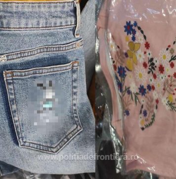 Haine contrafăcute, în valoare de 6,6 milioane de lei, ridicate după ce au fost depistate la intrarea în România