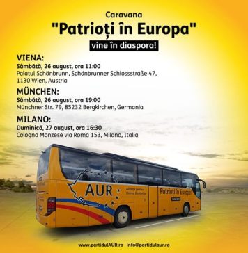 AUR: Caravana „Patrioți în Europa” ajunge în comunitățile de români din diaspora!