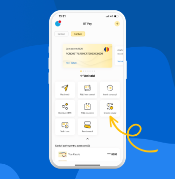 Banca Transilvania anunță noi funcționalități în aplicația BT Pay. Schimb valutar și card în euro