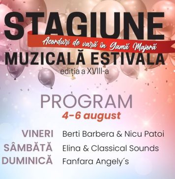 Concerte ale orchestrei Angely’s şi Elina&Classical Sounds, în weekend, în Parcul Al. I. Cuza