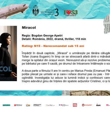 Încă şase filme de neratat la „Cinema în aer liber”, în perioada 22-27 august. „Miracol” este primul dintre ele