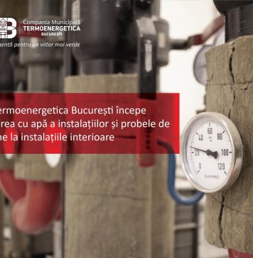 Termoenergetica începe luni încărcarea cu apă şi probele de presiune la instalaţiile interioare