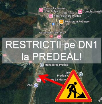Restricții de circulaţie pe Valea Prahovei, pentru lucrări la pasajul peste calea ferată de la ieşirea din Predeal, spre Bucureşti