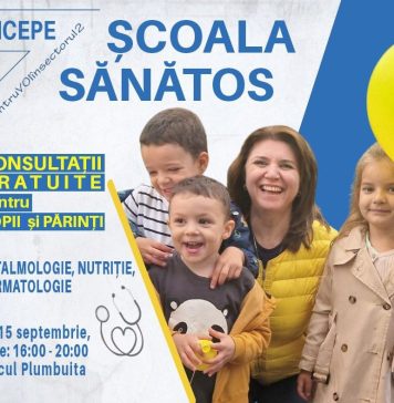 Președintele Comisiei de Învățământ din Senat continuă campania „Începem Școala Sănătos” prin care copii din Sectorul 2 și părinții/bunicii acestora vor beneficia de consultații medicale gratuite