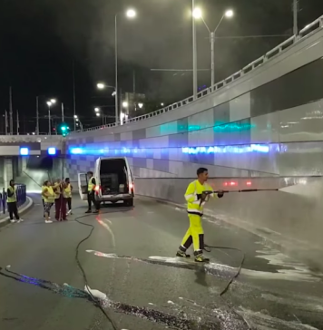 VIDEO/ Pasajul rutier Sudului a fost săplat și igienizat. Urmează pasajul pietonal de la Sudului