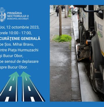 O nouă zi de curățenie generală în Sectorul 2, pe Sos. Mihai Bravu
