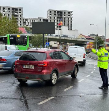 Măsuri de fluidizare a traficului în zona Podului Grant. Mai multe echipaje de poliţie şi delimitatoare pe traseul tramvaielor 11 şi 44