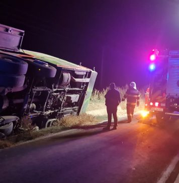 VIDEO/90 de pasageri ucraineni s-au aflat în autocarul care s-a răsturnat în județul Constanța