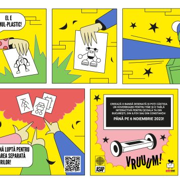 Eroul reciclării într-o bandă desenată – Concurs pentru elevii din București, județele Ilfov și Constanța