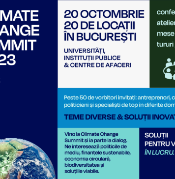 Conferinţe, dezbateri şi workshopuri la Climate Change Summit 2023, în perioada 19-20 octombrie