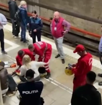 ULTIMA ORĂ / O tânără a căzut pe șinele de la stația de metrou Piața Unirii. Conductorul a reușit să oprească trenul la timp