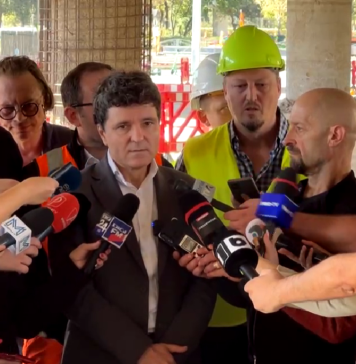 Nicușor Dan, pe șantierul de la Podul Grant: Termenul de luna martie este pentru lucrările de deasupra podului. Consolidarea pilonilor poate să fi mai îndelungată