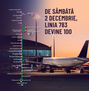 Mai repede la Aeroportul Otopeni. Linia 783 devine linia 100, care va avea mai puține opriri