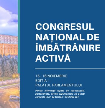 Prima ediție a Congresului Național de Îmbătrânire Activă 2023, între 15 – 16 noiembrie, la Palatul Parlamentului