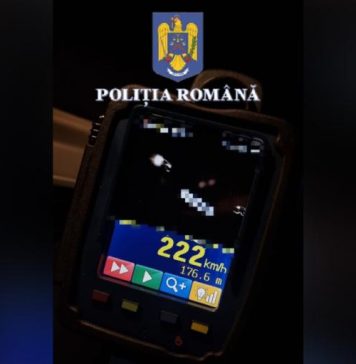 Amendă de aproape 3.000 lei pentru un tânăr prins cu 222 km/h pe Autostrada Soarelui