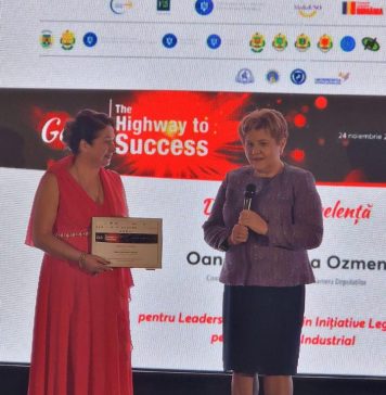 Oana Marciana Ozmen (PNL), la Gala „Highway to succes”, organizată de Grupul de Presa MediaUno: Am avut onoarea să primesc Diploma de excelență pentru leadership și inovare în inițiative legislative pentru sectorul industriei
