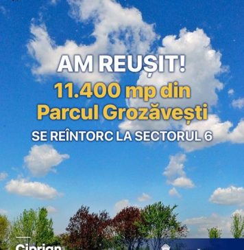 Terenul SRI,11.400 mp din Parcul Grozăvești, revin la Sectorul 6
