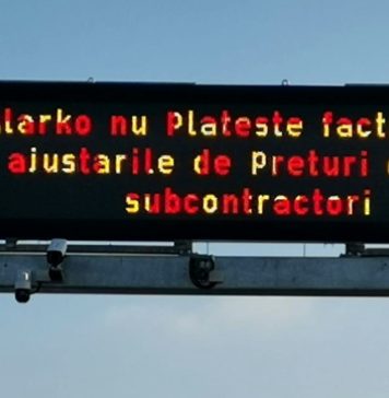 Protest inedit pe șantierul Autostrăzii București: întârzierile la plata facturilor, afișate pe panouri
