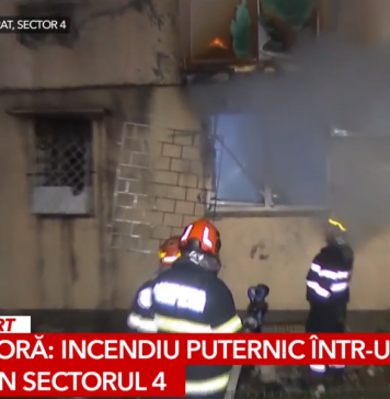 A fost incendiu într-un bloc din Sectorul 4 al Capitalei