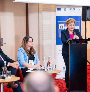 Oana Marciana Ozmen (PNL București), la conferința finală a proiectului “Creșterea coerenței cadrului normativ și a eficienței reglementărilor tehnice în domeniul construcțiilor”
