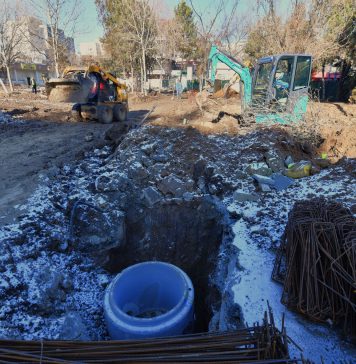 Cum arată șantierul de la Piațeta Favorit, aflată în fața cinematografului