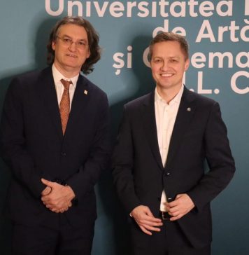 Secretarul de stat al DRRM, Adrian Dupu, la sărbătorirea a 74 de ani de la înființarea Universității Naționale de Artă Teatrală și Cinematografică „I.L. Caragiale” din București (UNATC)