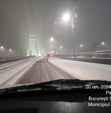 Acţiunile firmelor de deszăpezire din Capitală, verificate de polițiști