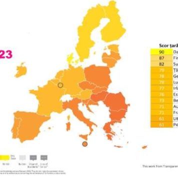 Transparency International: România rămâne în continuare în rândul ţărilor UE cu cele mai slabe performanţe în privinţa implementării măsurilor anticorupţie