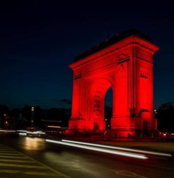 Clădiri emblematice din Capitală şi din ţară, iluminate în roşu de Ziua Europeană 112