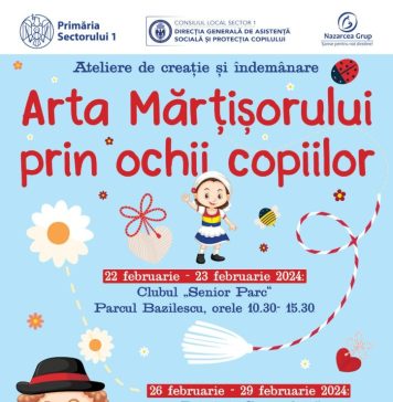 Primăria Sectorului 1 organizează ateliere de pictură și creație pentru copii cu ocazia Mărțișorului