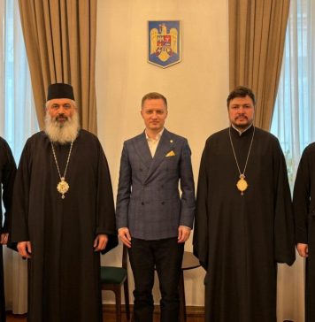 Secretarul de stat al DRRM, Adrian Dupu, întâlnire la sediul Ambasadei României în Republica Moldova, cu Preasfințitul Părinte Veniam, Episcop al Basarabiei de Sud, și Preasfințitul Părinte Antonie, Episcop de Bălți