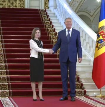 Moldovan president Maia Sandu received Tuesday by Romanian president Klaus Iohannis