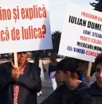 „Întrebare pentru domnul general: chiar susţineţi un penal?” – protest împotriva preşedintelui CJ, Iulian Dumitrescu, cercetat de DNA pentru fapte de corupţie