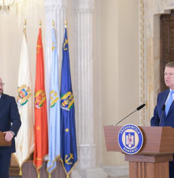 European Council President Charles Michel, welcomed at Cotroceni Presidential Palace