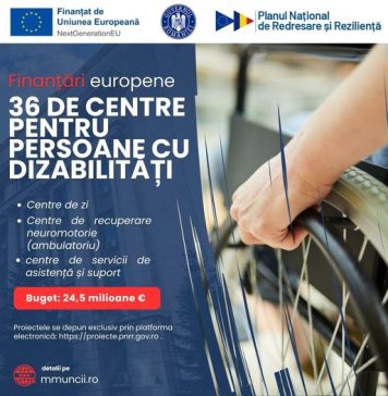 Ministerul Muncii relansează apelul de proiecte pentru „Dezvoltarea infrastructurii sociale pentru persoanele cu dizabilităţi”