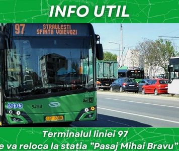 Terminalul din Berceni al liniei 97 a fost mutat în stația „Pasaj Mihai Bravu”