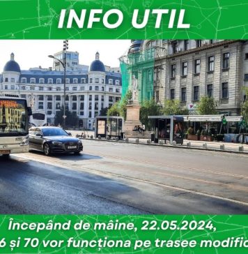 Liniile 66 și 70 vor funcționa pe trasee modificate