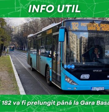 Traseul liniei 182 va fi prelungit până la Gara Basarab