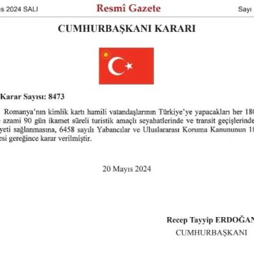 LATEST The Turkish press announces that Erdogan has signed and published the decree by which romanians will enter Turkey only with their ID card from 1st of June