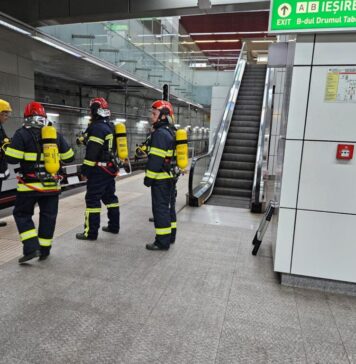 Exercițiu de intervenție la stația de metrou Favorit