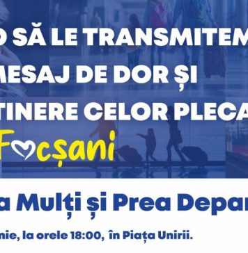 Flash-Mob – “Prea Mulți și Prea Departe – mesaj de dor și susținere celor plecați din Focșani