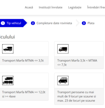 De astăzi, rovinieta poate fi cumpărată online prin Ghișeul.ro