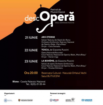 Tosca de Puccini cu Opera Națională București la festivalul DescOperă din Republica Moldova