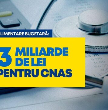 Bugetul Casei Naționale de Asigurări de Sănătate a fost suplimentat cu peste 3 miliarde lei