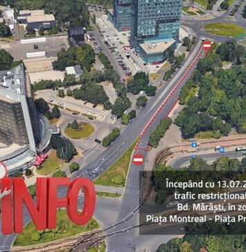 Metrorex amână restricțiile de trafic din zona Piața Montreal – Piața Presei Libere