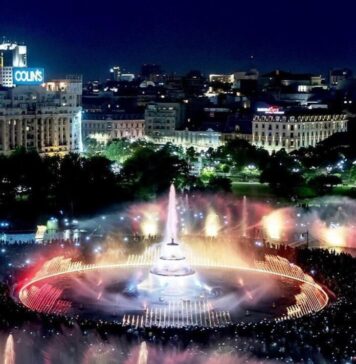 Bucharest Union Square’s Symphony of Water becomes Symphony of Champions