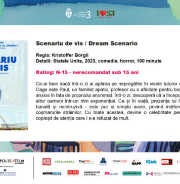 „Cinema în aer liber” continuă în Sectorul 3. Ecranul uriaș din parcul Titan se aprinde la ora 20.30